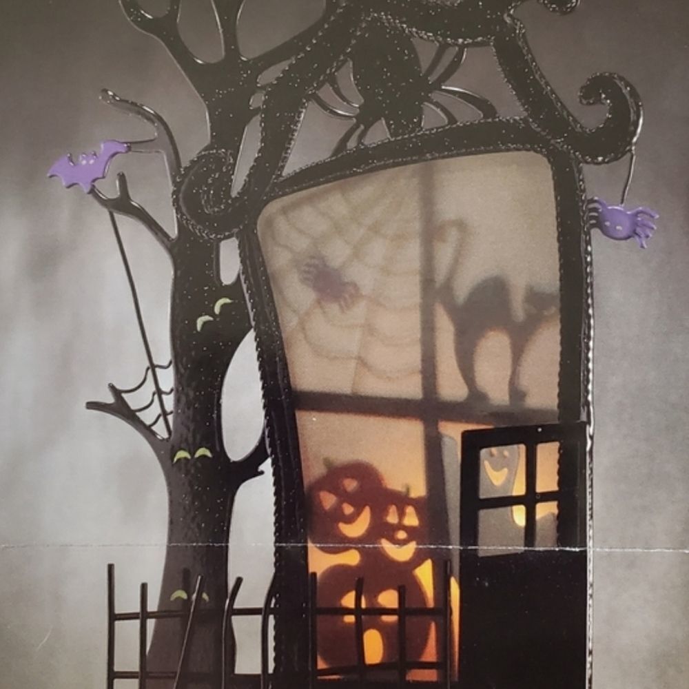🩵Partylite Black Spooky Time Tealight/Votive Haunted House - Picture 1 of 6